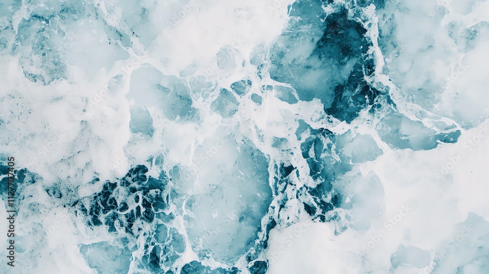 Textured pattern of blue and white creating a serene, calming visual effect.