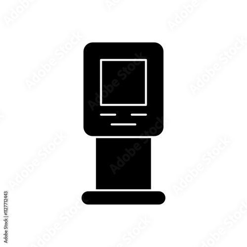 Kiosk icon Vector flat thin line illustration