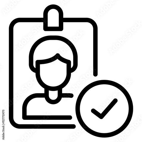 Simple Badge Icon for Identification Purposes