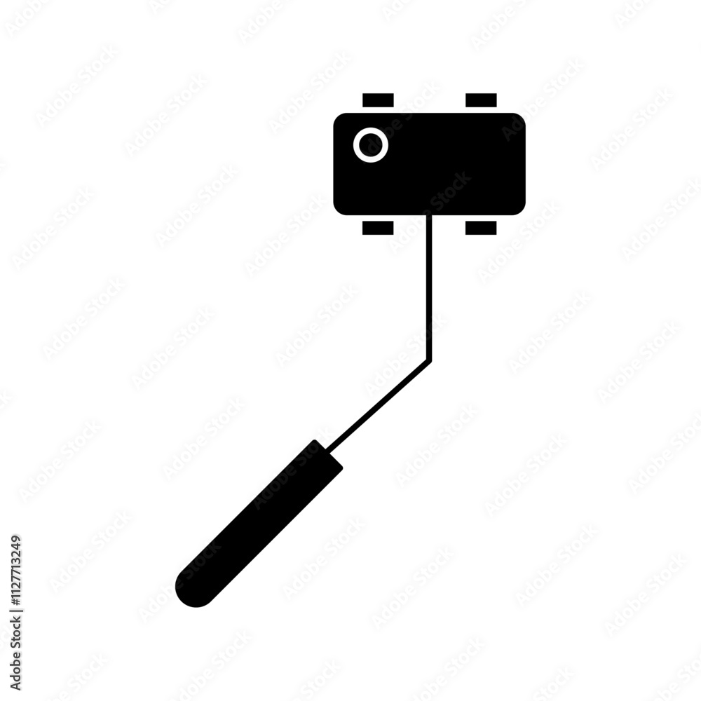 Selfie stick icon Vector flat thin line illustration Selfie stick icon Vector flat thin line illustration