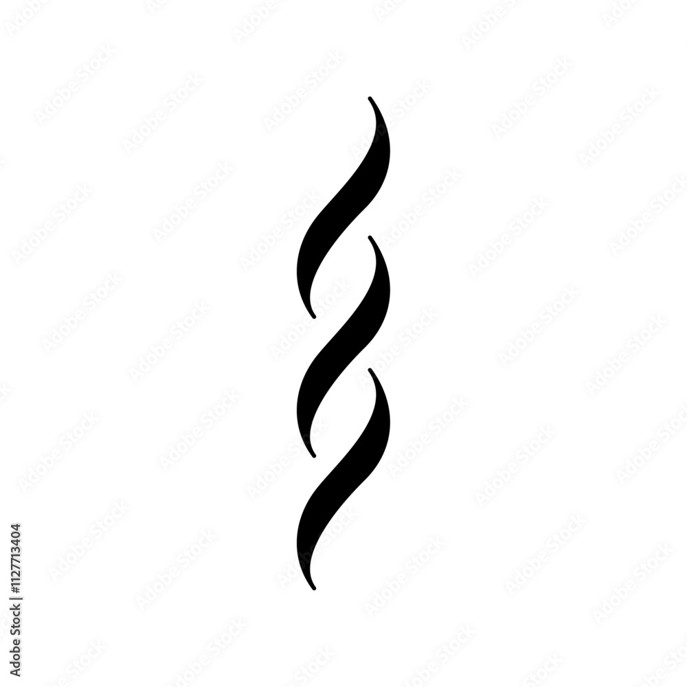 Smoke steam silhouette icon Vector flat thin line illustration Smoke steam silhouette icon Vector flat thin line illustration