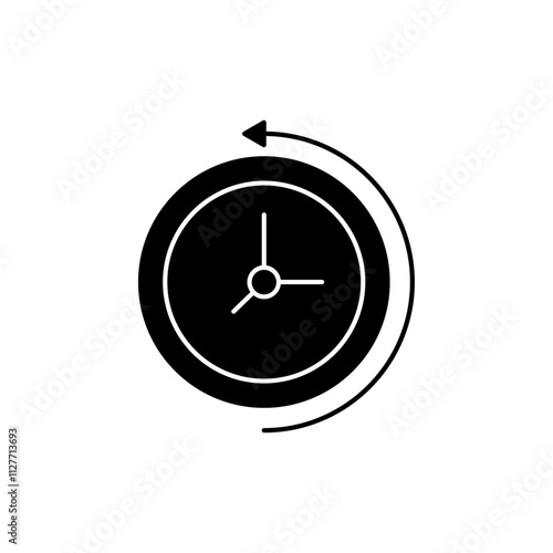 Time Travelling icon Vector flat thin line illustration