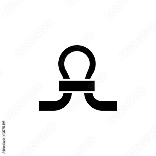Tubal ligation icon Vector flat thin line illustration