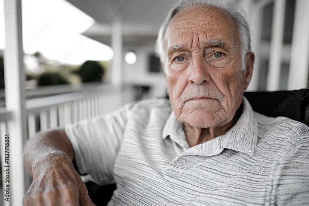In this revealing close-up, an elderly man's introspective gaze embodies the wisdom and depth of life experiences, emanating strong emotions and reflections. In this revealing close-up, an elderly man's introspective gaze embodies the wisdom and depth of life experiences, emanating strong emotions and reflections.