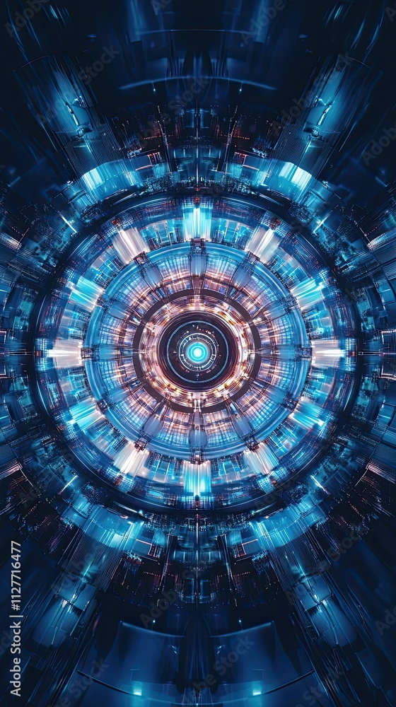 Futuristic Circular Technology Core Abstract Design Futuristic Circular Technology Core Abstract Design