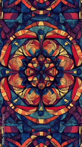 Wallpaper Mural Abstract Colorful Mandala Art Design Image Torontodigital.ca