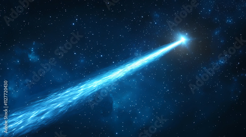 Hypervelocity lights in the cosmos: a cosmic light show. Lumina. Illustration photo