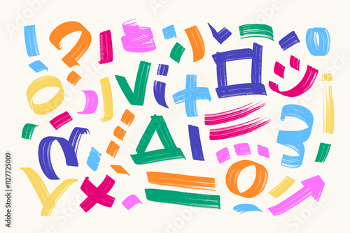 Various Hand drawn Shapes and Doodle objects. Vector artistic elements set. Signs and symbols hand drawn in grunge way.