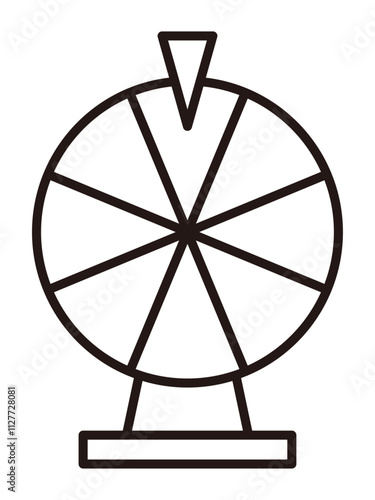 抽選ルーレットの線画アイコン