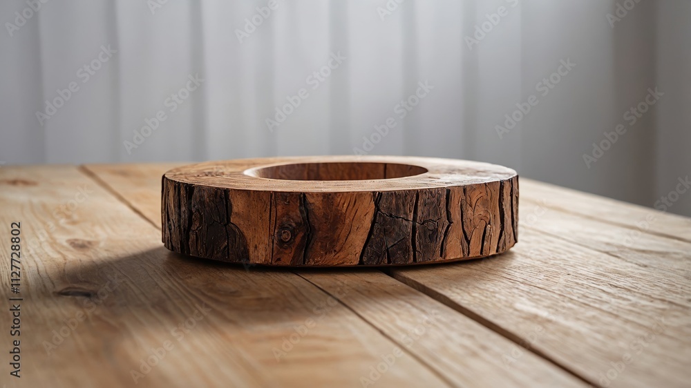Wooden table on white background for product display Wooden table on white background for product display