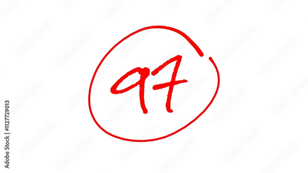 grading system with numbers in red ink grading system with numbers in red ink