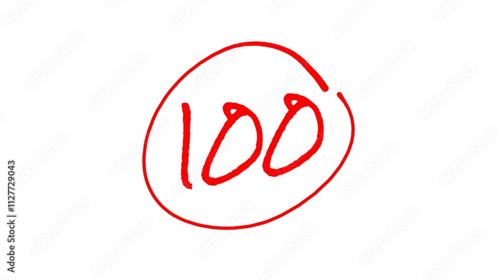 grading system with numbers in red ink grading system with numbers in red ink