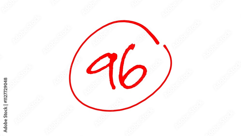 grading system with numbers in red ink grading system with numbers in red ink
