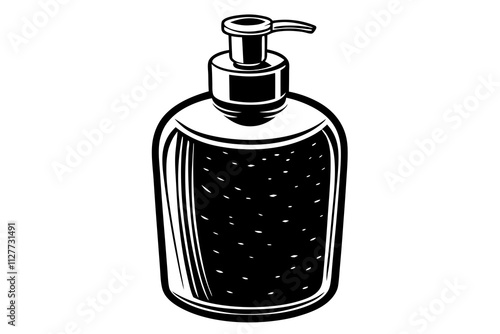 bottle with liquid soap isolated on a white background vector illustration