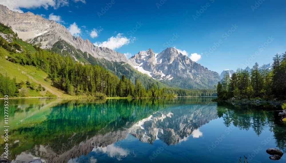 Crystal-Clear Alpine Lakes: Pristine Mountain Reflections Crystal-Clear Alpine Lakes: Pristine Mountain Reflections