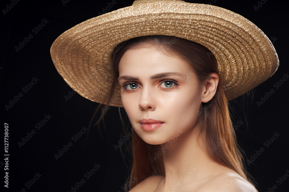 Beautiful woman in hat with dark background. Girl in black hat with a black background. A model in a black hat and makeup. A model in black hat and lifestyle makeup. Beautiful woman in hat with dark background. Girl in black hat with a black background. A model in a black hat and makeup. A model in black hat and lifestyle makeup.