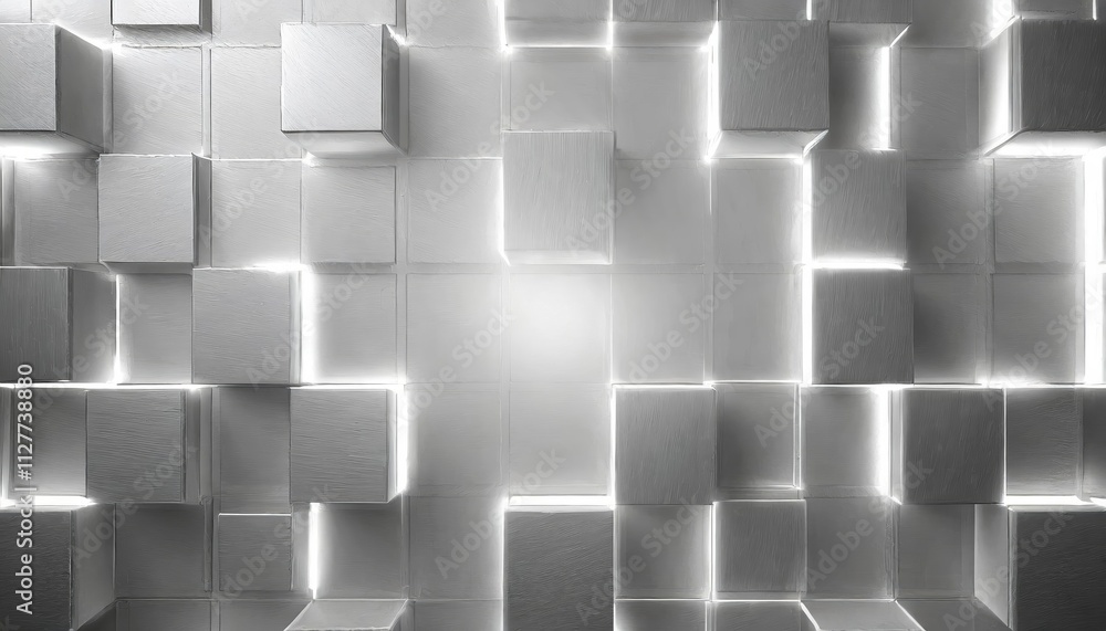 Abstract Geometric White Bright Texture Wall Featuring Intricate Squares and Square Cubes Background Design, Ideal for Modern Art, Interior Decoration, and Creative Projects in Various Abstract Geometric White Bright Texture Wall Featuring Intricate Squares and Square Cubes Background Design, Ideal for Modern Art, Interior Decoration, and Creative Projects in Various
