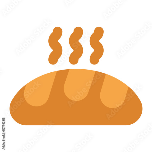 bread icon flat style