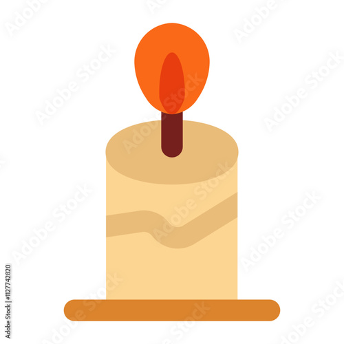 candle icon flat style