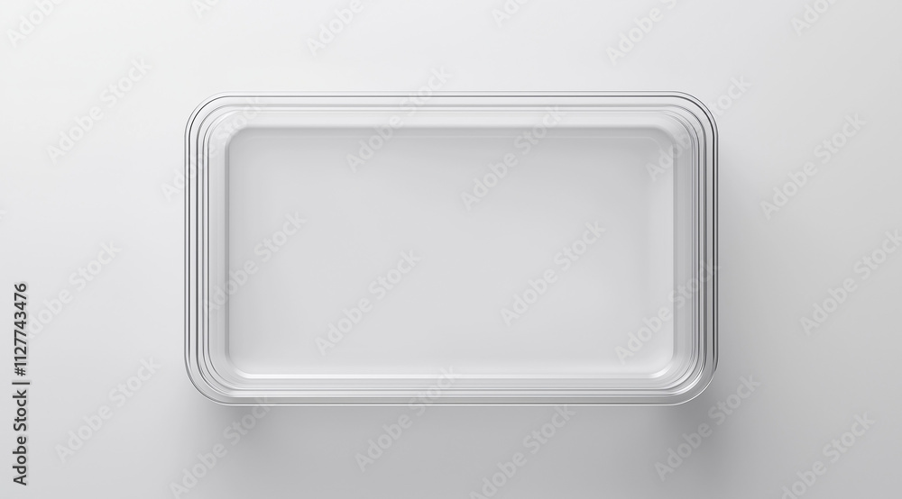 Clear Rectangular Storage Box Viewed from Above for Organized Clarity