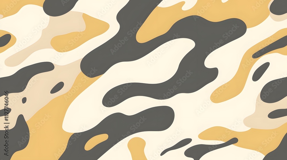 Abstract beige, grey, and yellow camouflage pattern background. Abstract beige, grey, and yellow camouflage pattern background.