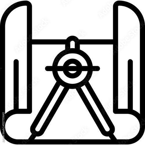 Blueprint Compass Icon