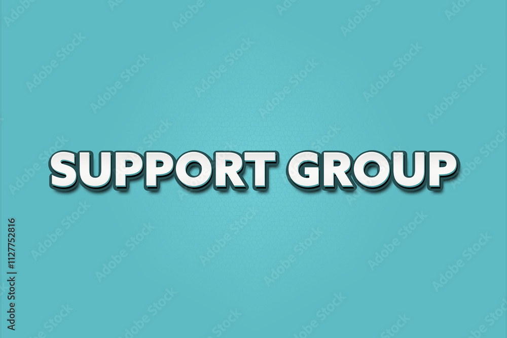 Support Group. A Illustration with white text isolated on light green background. Support Group. A Illustration with white text isolated on light green background.