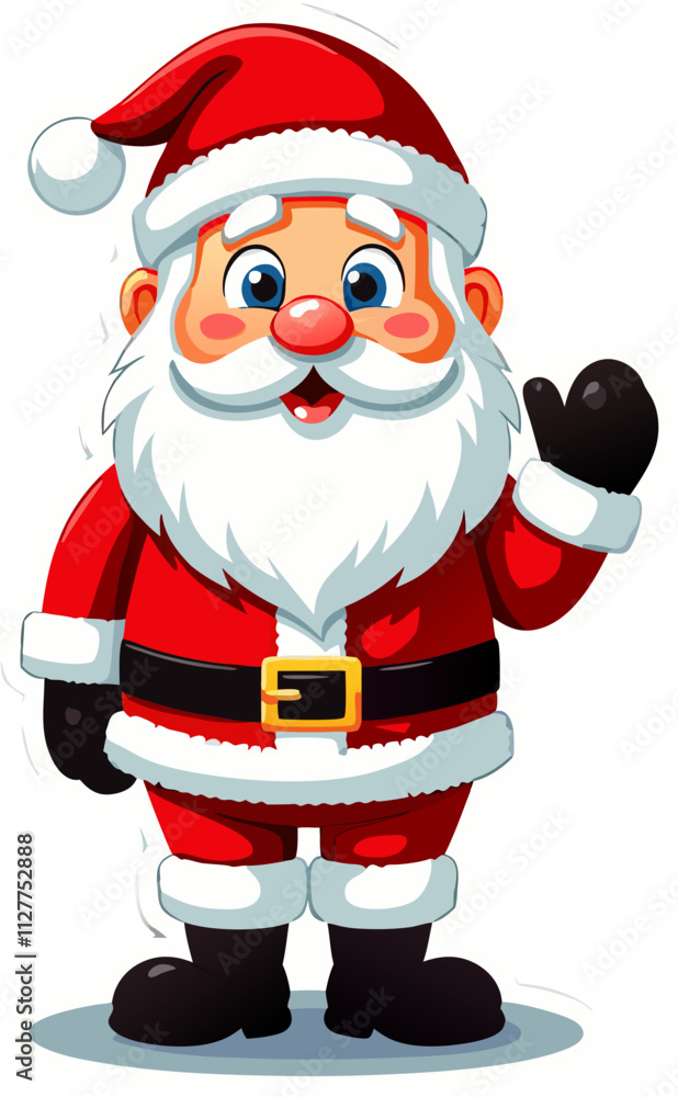 Fototapeta premium Cute Santa Claus in snow