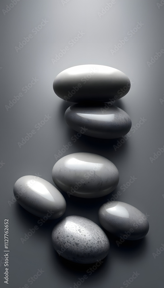 Massage stones isolated with white highlights, png Massage stones isolated with white highlights, png