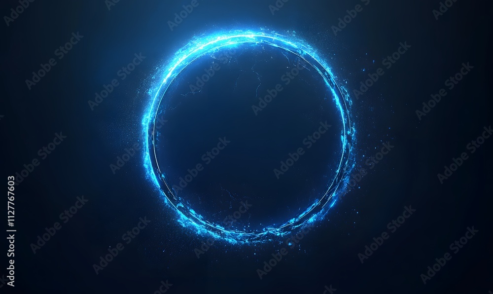 Abstract glowing circle lines on dark blue background. Geometric stripe line art design. Modern shiny blue lines. Futuristic technology concept. Suit for poster, cover, banner, brochure and website Abstract glowing circle lines on dark blue background. Geometric stripe line art design. Modern shiny blue lines. Futuristic technology concept. Suit for poster, cover, banner, brochure and website