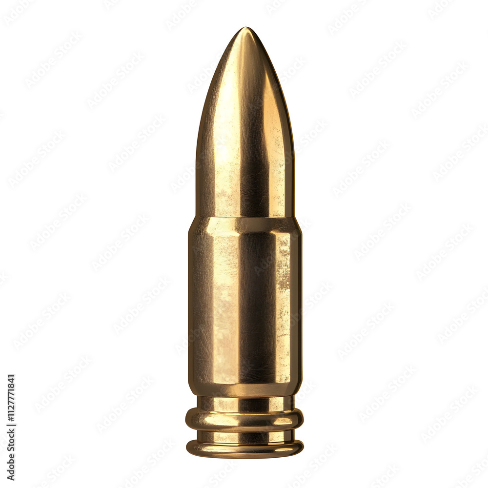 a brass bullet isolated on transparent background a brass bullet isolated on transparent background