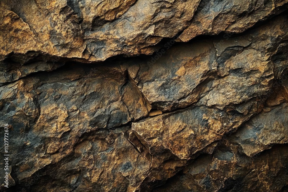 Close-up of Textured Brown Gray Rock with Cracks Rough Surface Nature Background Close-up of Textured Brown Gray Rock with Cracks Rough Surface Nature Background