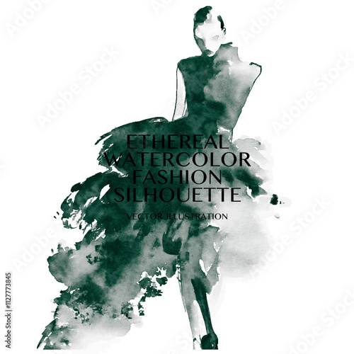 Fashion model elegant dress