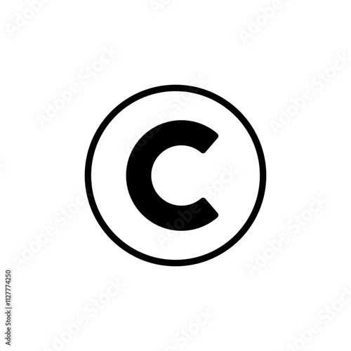 Copyright icon logo design. copyright sign and symbol