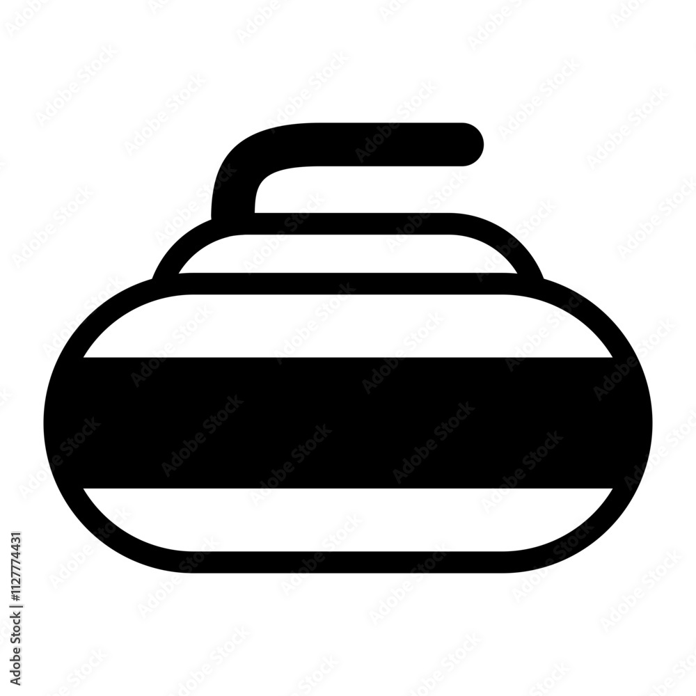curling Line Icon curling Line Icon