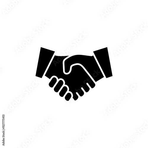 Handshake icon logo design. business handshake sign and symbol. contact agreement