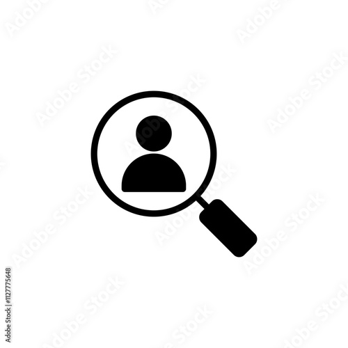 Hiring icon logo design. Search job vacancy sign and symbol. Human resources concept. Recruitment