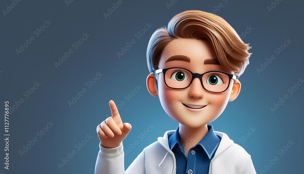 A vibrant kawaii cartoon icon showcasing a smiling man pointing with his index finger, rendered in a colorful and endearing style. Perfect for digital avatars, web graphics, or creative projects A vibrant kawaii cartoon icon showcasing a smiling man pointing with his index finger, rendered in a colorful and endearing style. Perfect for digital avatars, web graphics, or creative projects
