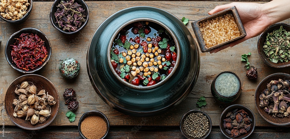 Traditional Chinese Medicine Preparation with Various Herbs and Spices Traditional Chinese Medicine Preparation with Various Herbs and Spices