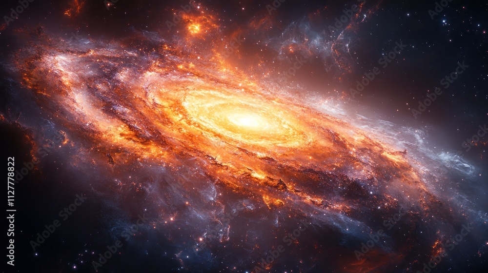 Spiral Galaxy in Deep Space Spiral Galaxy in Deep Space