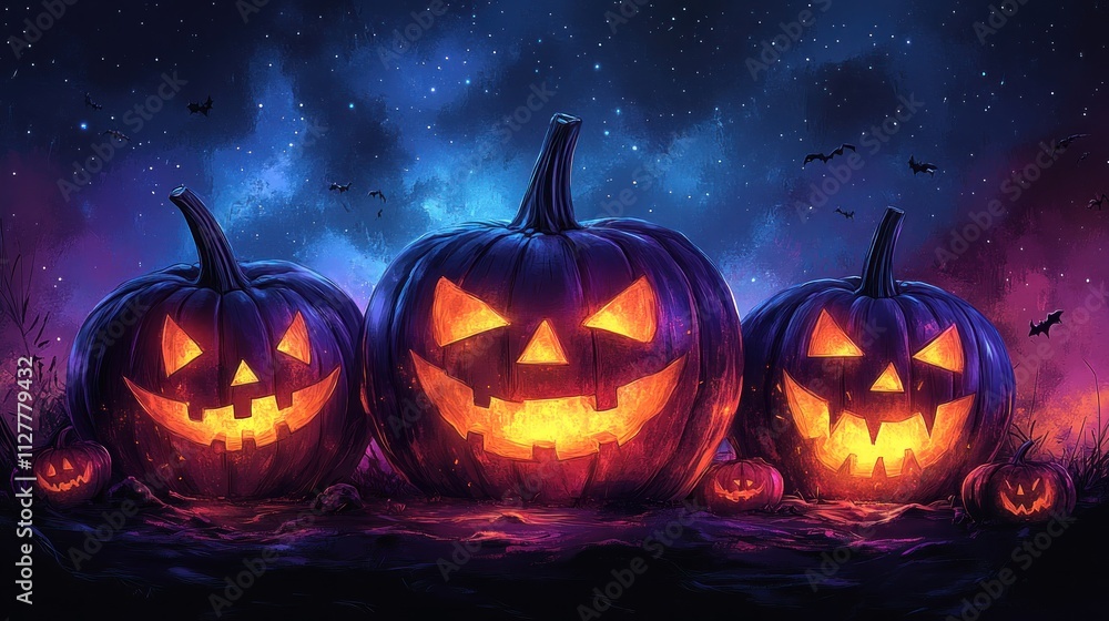 Spooky Halloween Jack-O-Lanterns Spooky Halloween Jack-O-Lanterns