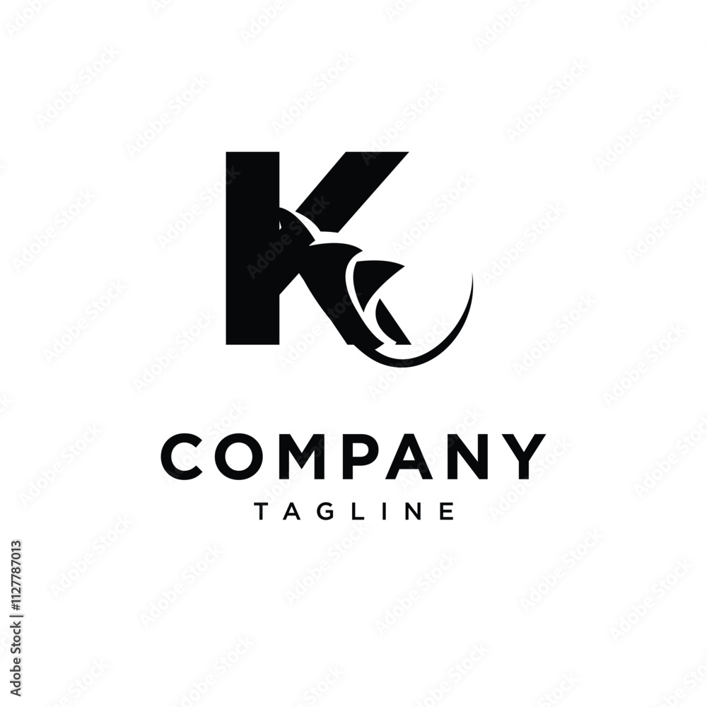 Letter K Manta Logo Icon Vector Letter K Manta Logo Icon Vector
