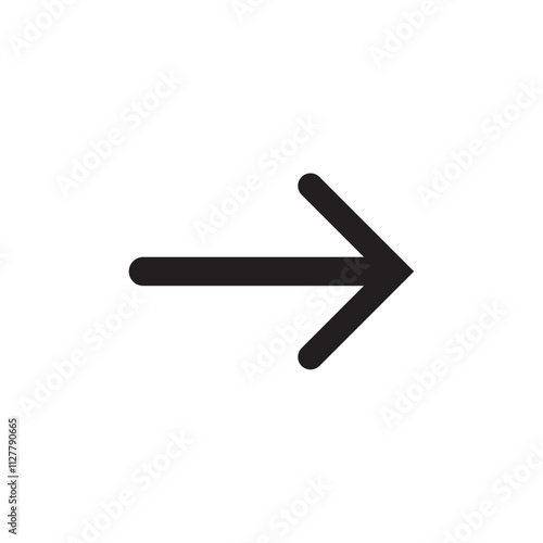 Arrow right icon Thin line art collection