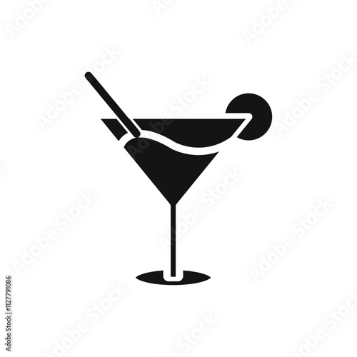 Cocktail icon Thin line art collection