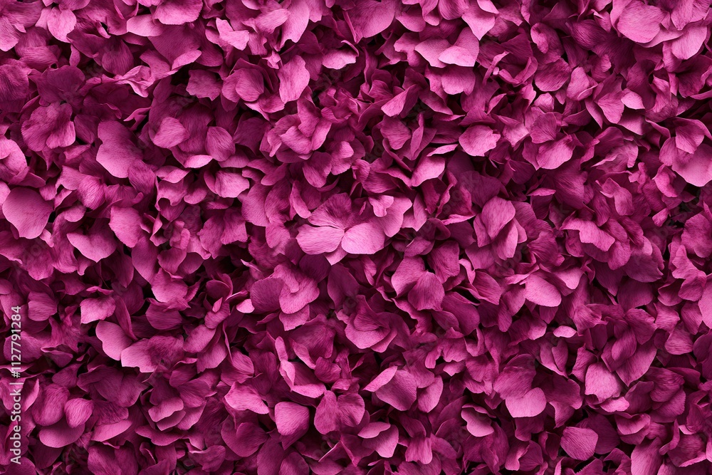 A dense arrangement of vibrant pink flower petals creating a decorative and aesthetic background. A dense arrangement of vibrant pink flower petals creating a decorative and aesthetic background.