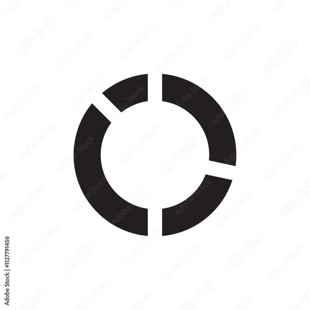 Donut chart icon Thin line art collection Donut chart icon Thin line art collection