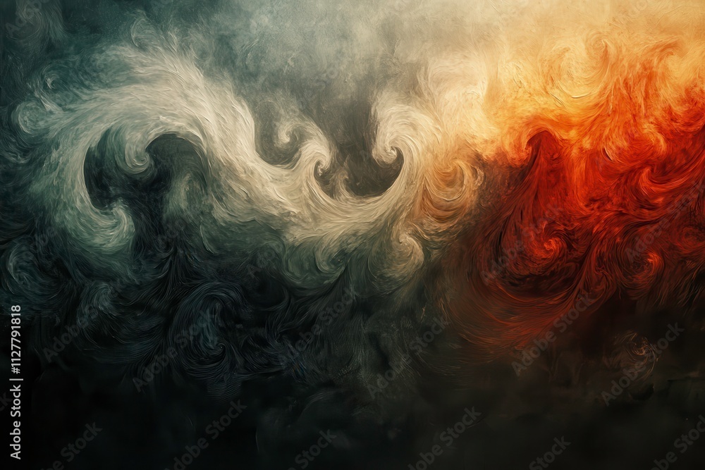 Obraz premium Dynamic Swirls of Paint on Textured Canvas Backdrop