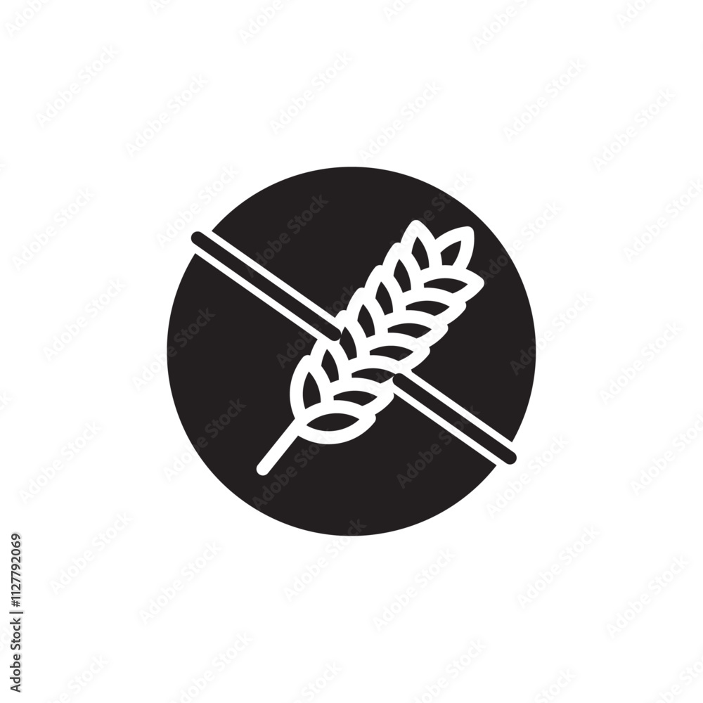 Gluten free icon Thin line art collection Gluten free icon Thin line art collection