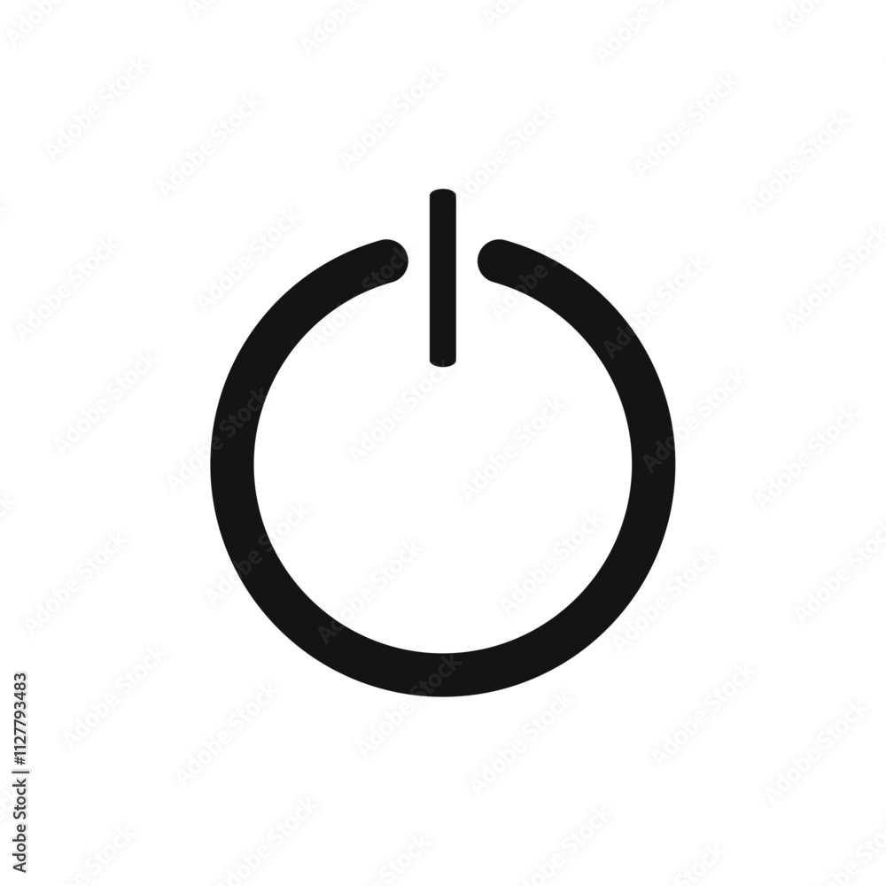 Power button icon Thin line art collection Power button icon Thin line art collection