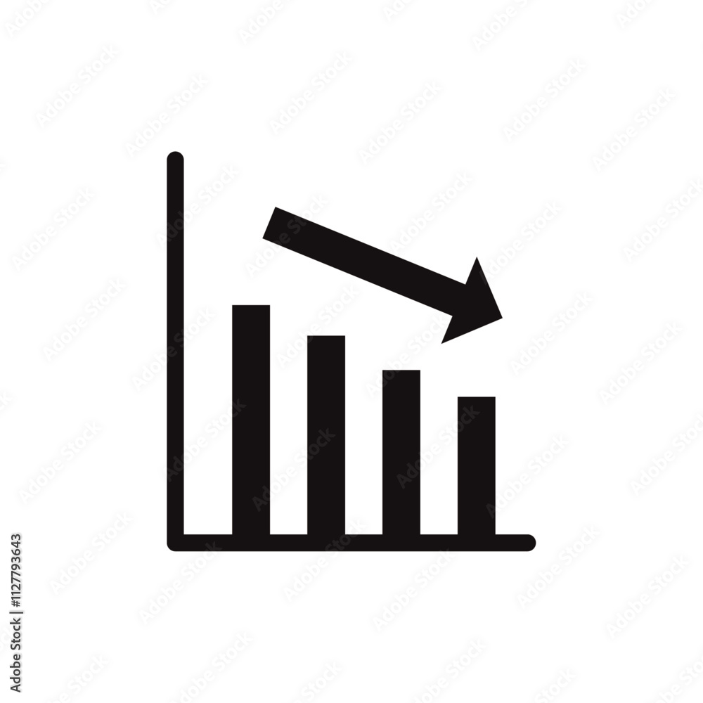 Reduction chart icon Thin line art collection Reduction chart icon Thin line art collection